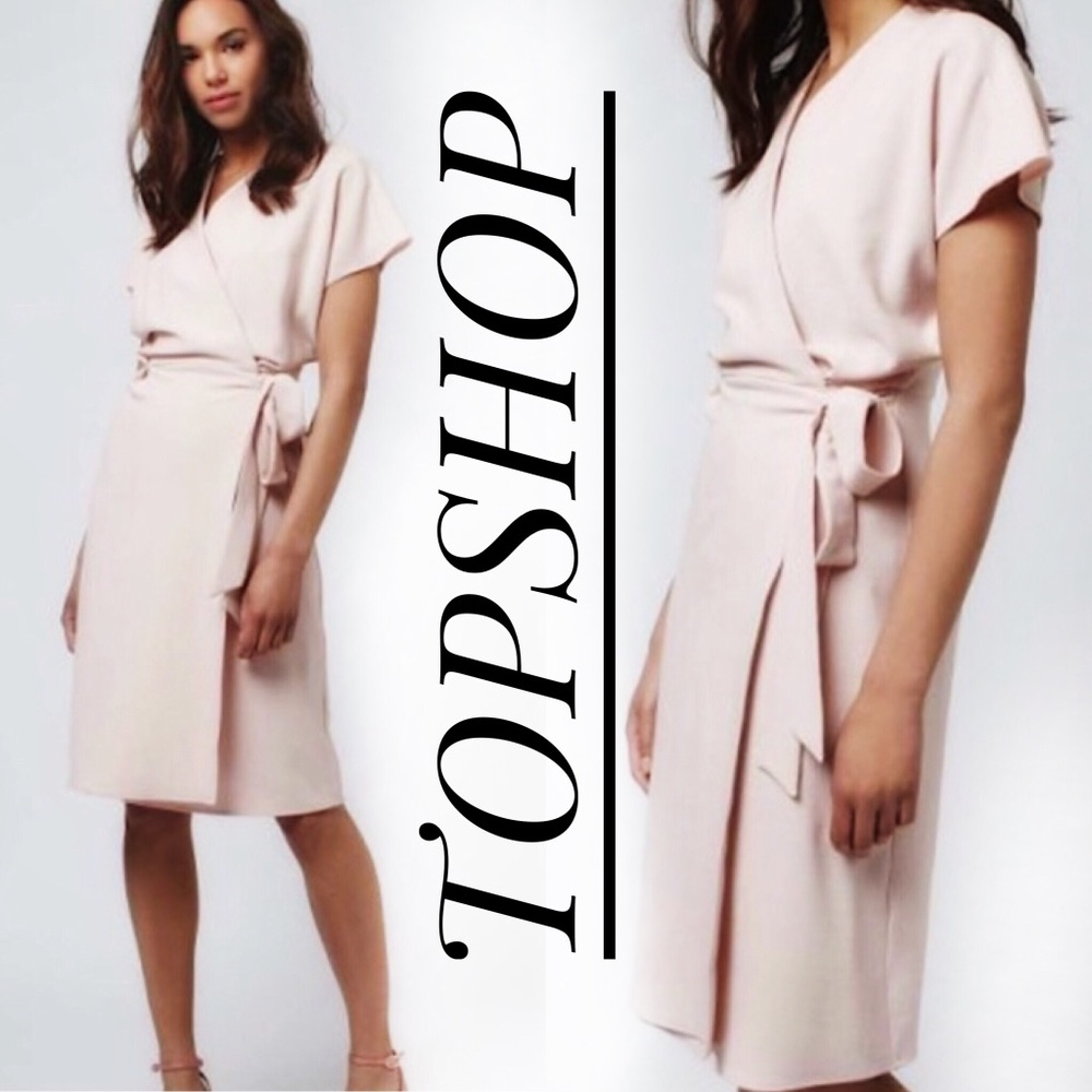 Topshop | Kimono Blush Wrap Dress
